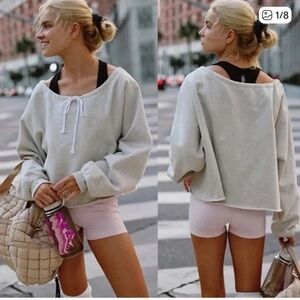 Free People Movement For The Win Off The Shoulder Sweatshirt